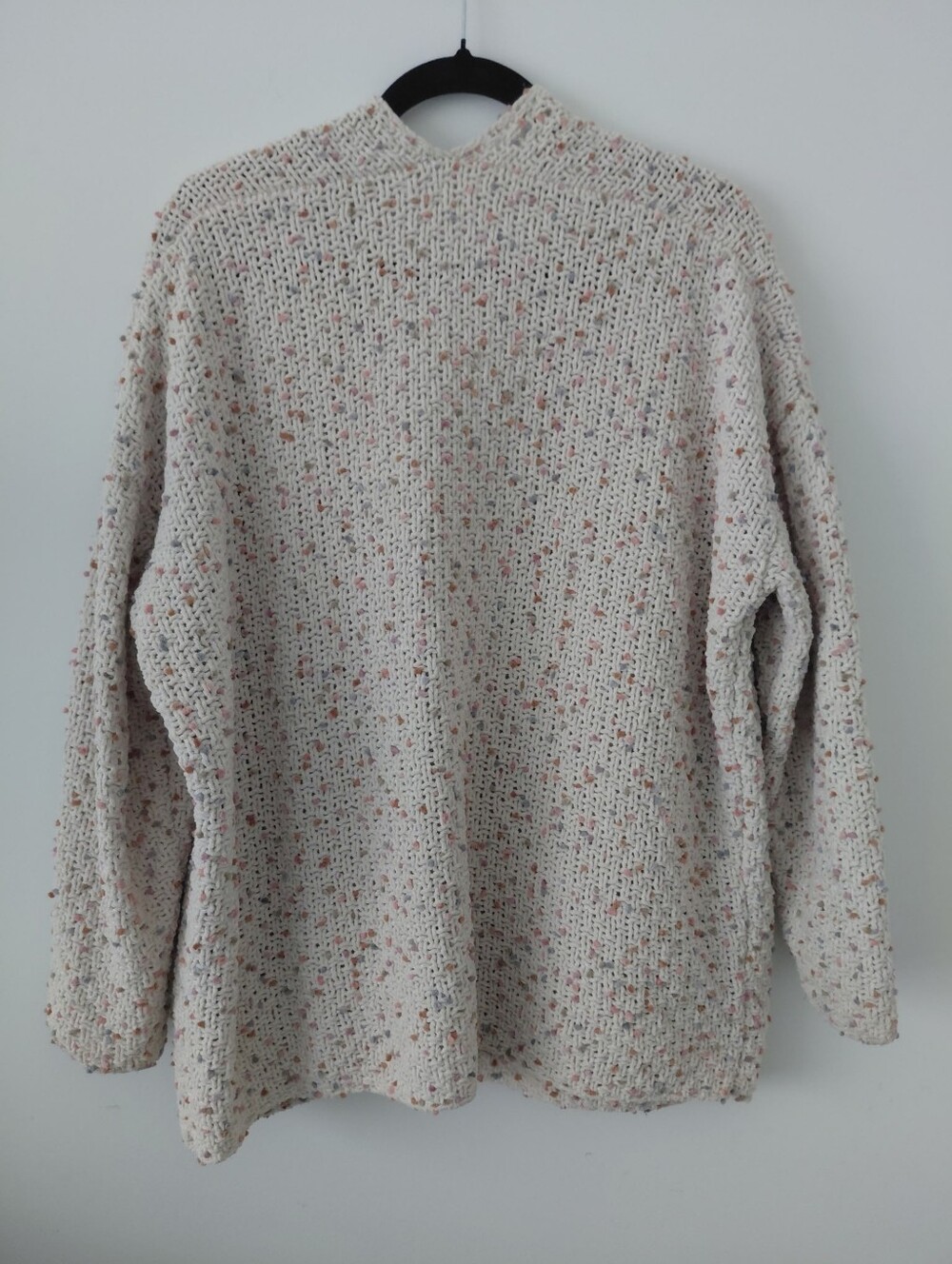 Moon & Madison Cream Speckled Open-Front Knit Cardigan - Picture 7 of 9